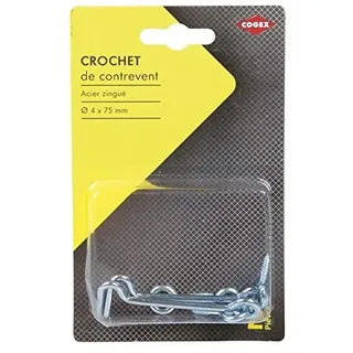 Cogex 85300 Haken Torbefestigung, gold, 4 x 75 mm, Set 2-teilig