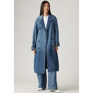 Levi's Trenchcoat "SPADE TRENCH", Damen, Gr. XS (34), blau (let's get lost again), Web, Obermaterial: 100% Baumwolle, unifarben, normal lang, mit Riegel verstellbar, Mäntel, mit Gürtelschlaufen