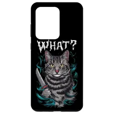 Hülle für Galaxy S20 Ultra Katze Messer Design Witzige Tier Katzen
