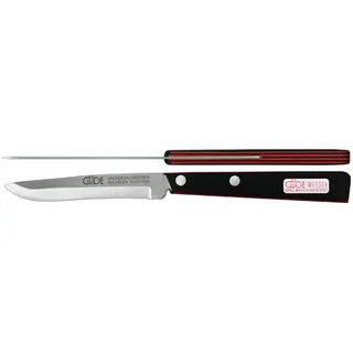 Güde Universalmesser Allzweckmesser 10 cm rot/schwarz Wellenschliff
