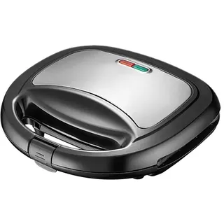 EMERIO ST-120889 Sandwich-Toaster Antihaftbeschichtung, Kontrollleuchte, BPA-frei, klappbar Schwarz