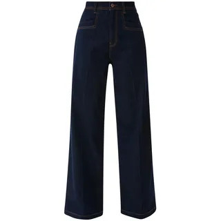 s.Oliver Damen Jeans, Jeans Betsy Wide Leg, Dark Blue Denim, 34W / 34L EU