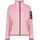 Knitted Melange Fleece Jacke Pink-Bianco 42