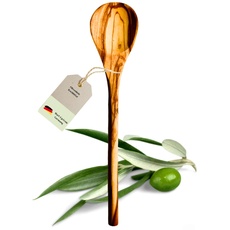 Kochlöffel Olivenholz - Made in Germany - beste Maserung - feinstes Olivenholz aus Europa - Naturbelassen - Olivenholz Kochlöffel - Robust & Langlebig - Umweltfreundlich und Nachhaltig gefertigt