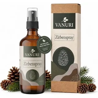 VANURI® Zirbenspray 100 ml | Natürlicher Raumduft | Made in Austria | Raumspray Zirbe, natürlicher Zirbenduft, reine Inhaltsstoffe, Raumduft für Schlafzimmer & Wohnräume, angenehme Raumbeduftung