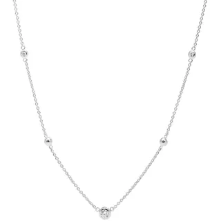 Fossil Halskette Für Frauen Glitz By The Yard, Gesamtlänge: 40 Cm + 2.54 Cm + 2.54 Cm Silber Sterling Silber Halskette, JFS00453040