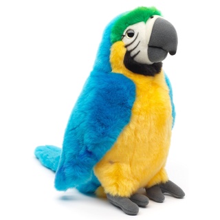 Uni-Toys - Papagei (blau) - 28 cm (Höhe) - Plüsch-Vogel - Plüschtier, Kuscheltier