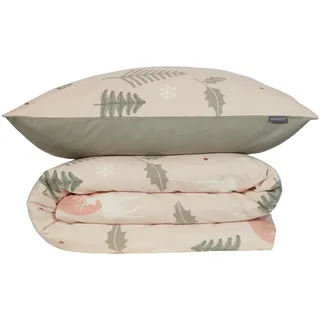 SCHIESSER Bettwäscheset »Uma aus weicher Baumwolle im Nordic-Look« 2 Stk. tlg. Made in Green Schiesser Sand