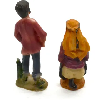 2 x Weihnachtskrippe aus Kunstharz und pinkelnder Mann, der pinkelt. Versteckte Krippe, 10,5 cm, de Figur. Krippenfigur, Krippe, Jesus, 3 Könige, Hirtenmedndo