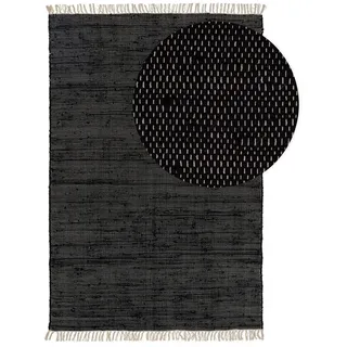 benuta Pop Teppich aus recyceltem Material Tom Schwarz 80x150 cm , Textil , Beton Optik , Rechteckig , 80x150 cm , Oeko-Tex® Standard 100 , für Fußbodenheizung geeignet , Teppiche und Böden, Teppiche, Webteppiche