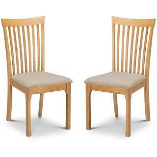Julian Bowen Ibsen Esszimmerstühle, 2er-Set, Eiche hell, Höhe: 94, Breite: 55, Tiefe: 45 cm