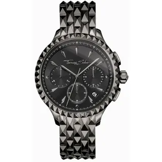 Thomas Sabo Damen Armbanduhr Rebel at Heart Chronograph Quarz Edelstahl WA0348-202-203-38 MM