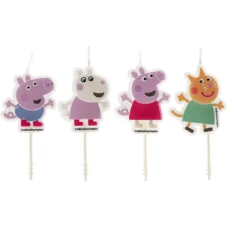 Dekora Peppa Pig 3D Geburtstagskerzen Set 4 St. mehrfarbig