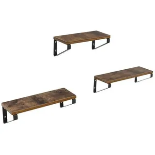 VASAGLE Wandregal 35 x 10 x 12 cm Braun