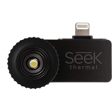 Seek Thermal Compact Preiswerte Wärmebildkamera mit Lightning Anschluss und Wasserdichtem Schutzgehäuse Kompatibel mit Apple iOS Smartphones - Schwarz