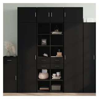 vidaXL Highboard 70 x 42,5 x 185 cm Schwarz