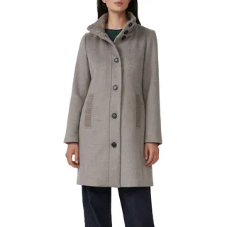 s.Oliver Strickmantel mit Stehkragen und Knopfleiste, beige