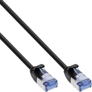InLine Patchkabel slim, U/FTP Cat.6A, schwarz, 1,5m