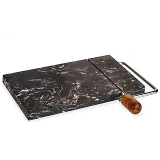 Kinvara Schneidebrett, Schwarz, Akazienholz, Marmor, 15 x 1,5 x 22 cm
