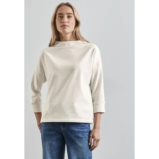 STREET ONE Damen A322356 Strukturshirt,Weiß, 38