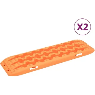 Traktionsmatten 2 Stk. Orange 106x30,5x7 cm Nylon