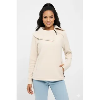 Bench. Fleecepullover "APRILLE", warmes, tailliertes Fleeceshirt mit Troyerkragen und Seitentaschen, perfectly pale