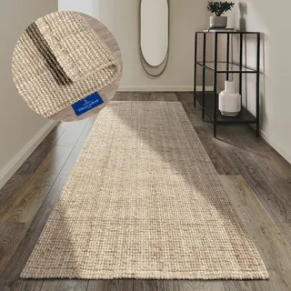 Villeroy & Boch Teppich »Rosalie Juteteppich« rechteckig 10 mm Höhe Läufer, 100% Jute, Natur, Wohnzimmer, Esszimmer, Schlafzimmer, GRS, weiß