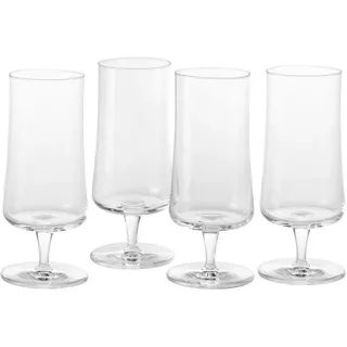 Schott Zwiesel Pilsglas Beer Basic 0,3 l (4er-Set), klassische Biertulpe mit Moussierpunkt, spülmaschinenfeste Tritan-Kristallgläser, Made in Germany (Art.-Nr. 130006)