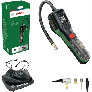 Bosch PNEO elektrische Fahrradpumpe mit 3 Ah Akku, 10,3 bar, 150 PSI | Mini-Kompressor für Fahrradreifen, Motorrad- und Autoreifen - mit LED-Licht, per USB wiederaufladbar - inkl. Stofftasche