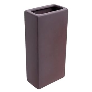 Vase MODERN Art aus Steingut Lila für Moderne Home Decor Blumenvase Boho Dekor Keramik, 9,5 x 5,5 x 19,5 cm