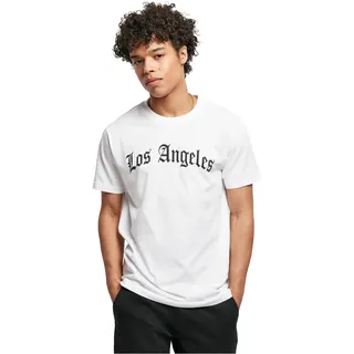 Mister Tee Herren T-Shirt Los Angeles Wording Tee White M
