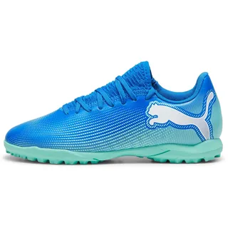 Future 7 Play IT Jr Soccer Shoe, Hyperlink Blue-Mint White, 30 EU