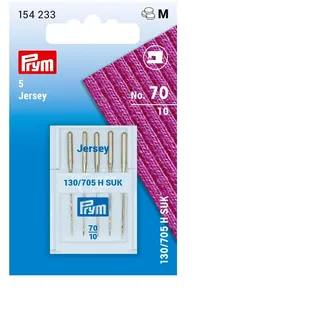 Prym 154233 Nähmaschinennadel Jersey 130/705 H-SUK 70, Silberfarbig