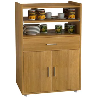 MID.YOU Servierwagen Kiola ca. 59x92 cm Buchefarben