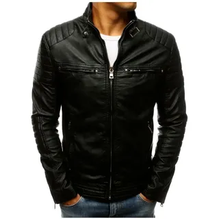 Dstreet Lederjacke für Männer Paldon schwarz XXL - Schwarz