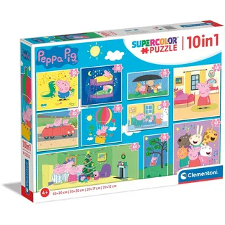 CLEMENTONI Puzzle 10 in 1 - Peppa Pig 10in1 Boden