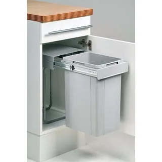 Naber  Single 30 DT. Abfallsammler, alu grau (32 Liter), Höhe 570. - Mülleimer - Grau