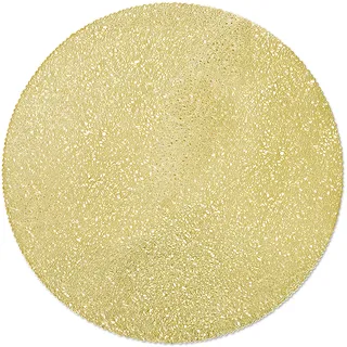 fanquare Runde Weihnachten Platzsets 6er Set, Gold Runde Tischsets, PVC rutschfest Wärmeisolierung Tischmatten für Esstisch, Küche, Party(Gold, 38cm)