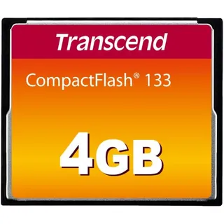 Transcend CFCard 4GB 133x TS4GCF133, Schwarz