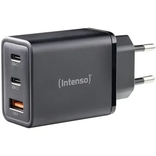 Intenso W65ACC, USB Netzteil mit 1 USB-A und 2 USB-C Anschlüssen, schwarz