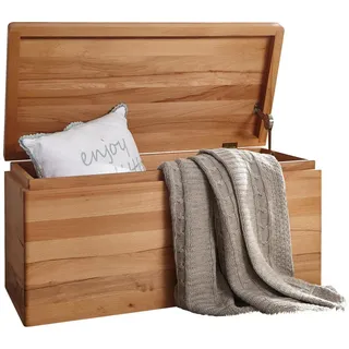 Livetastic Truhe , Buchefarben , Holz , Kernbuche , vollmassiv , 80x40x40 cm , Deckel aufklappbar , Kleinmöbel, Truhen, Holztruhen