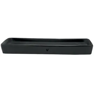 Tablett rechteckig Heart Keramik Mattschwarz 13,4x8cm Keramikuntersetzer Küchenaccessoires BC Tray Rectangular small Matt Black