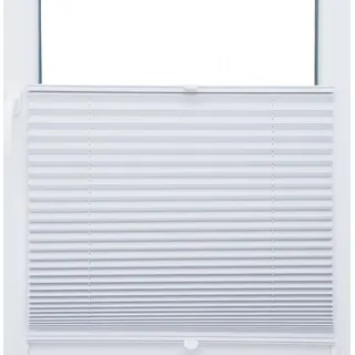 Thermo Black Out Plissee 90x200 cm weiss silber metallic 100% Verdunkelnd - Silber