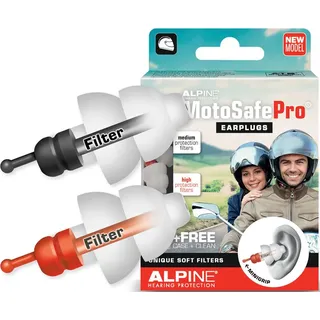 Alpine MotoSafe Pro Gehörschutz - Rot/Weiß