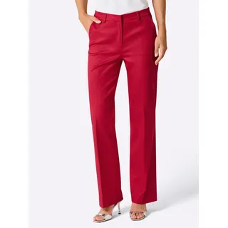 Bügelfaltenhose CREATION L PREMIUM, Damen, Gr. 38, Normalgrößen, rot, 70% Lyocell, 26% Baumwolle, 4% Elasthan, unifarben, Hosen Bügelfaltenhose