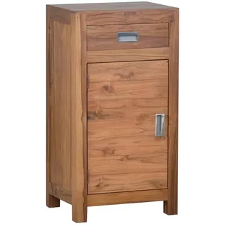 Bad Unterschrank klein - Anschlag links Massivholz Teak
