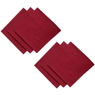 GARIELLA® Stoffservietten im 6er-Vorteilspack, 100% Baumwolle, dunkelrot, 45x45 cm, 4-seitig eingesäumt, Gastronomiequalität, Bordeaux