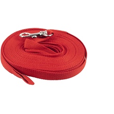 JANUEL - Hundeleine aus Polyester – Länge 10 m x Breite 25 mm – Rot