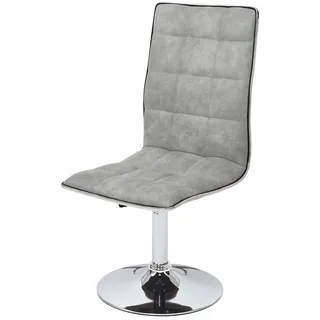 Mendler Esszimmerstuhl HWC-C41 Stoff vintage betongrau 2er Set