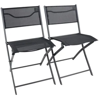 VCM Sumila Gartenstuhl 45 x 46 x 0 cm schwarz 2 St.